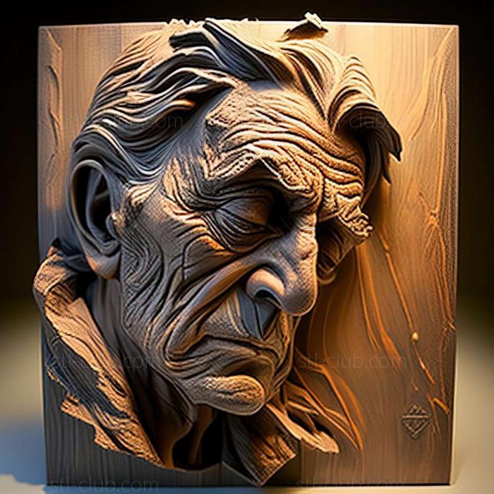 3D model Stephen Scott Young American artist (STL)